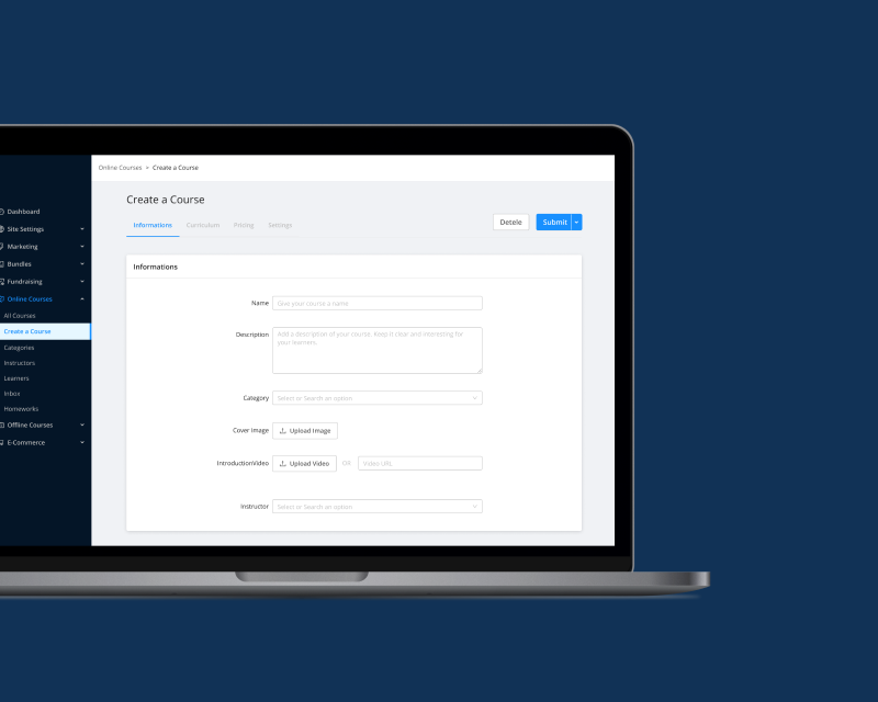 image of the Web-based display software